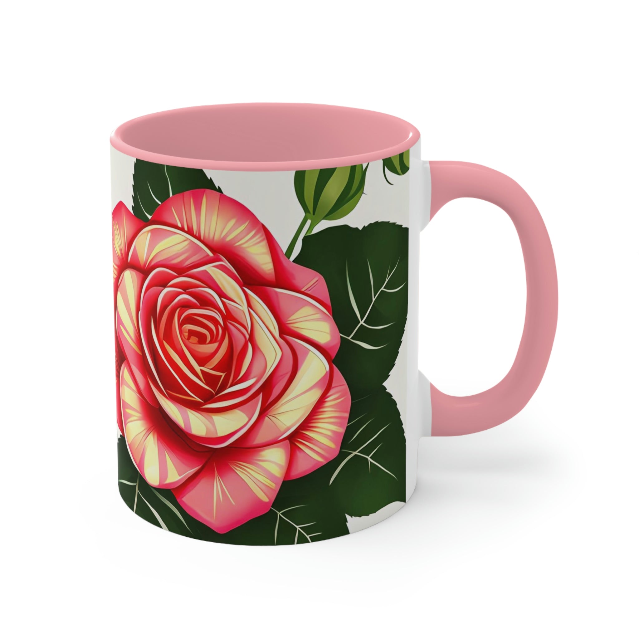 Rose Flower, Ceramic Coffee Mug