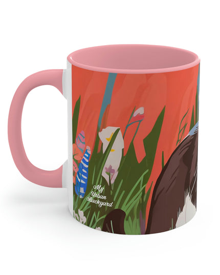 Cat with Wildflowers, Ceramic Mug - Perfect for Coffee, Tea, and More!