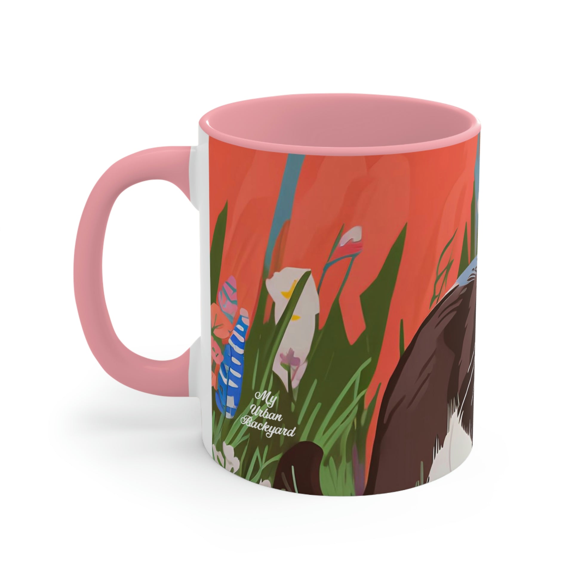 Cat with Wildflowers, Ceramic Mug - Perfect for Coffee, Tea, and More!