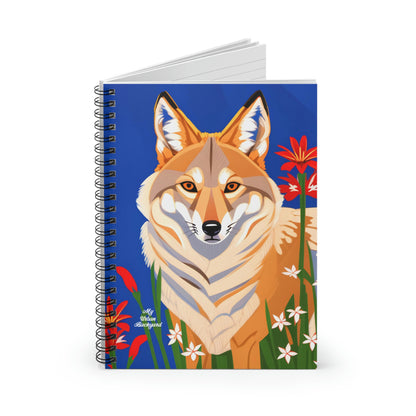 Coyote and Red Flowers, Spiral Notebook Journal - Write in Style