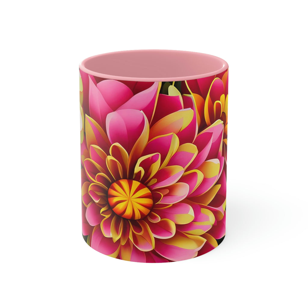 Vibrant Flowers, Ceramic Mug - Perfect for Coffee, Tea, and More!
