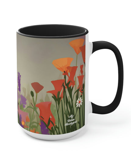 Cat with Wildflowers, Ceramic Mug - Perfect for Coffee, Tea, and More!