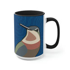 Hummingbirds on Classic Blue, Ceramic Coffee Mug
