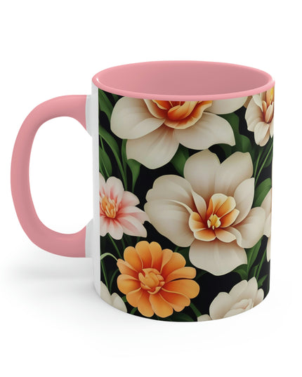 White Flowers, Ceramic Mug - Perfect for Coffee, Tea, and More!