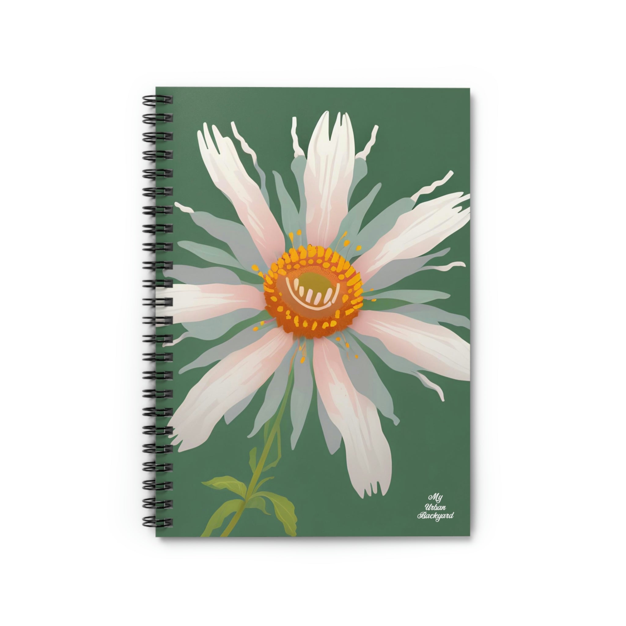 Large White Flower, Spiral Notebook Journal - Write in Style