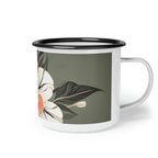 Art Deco Flower, Enamel Camping Mug