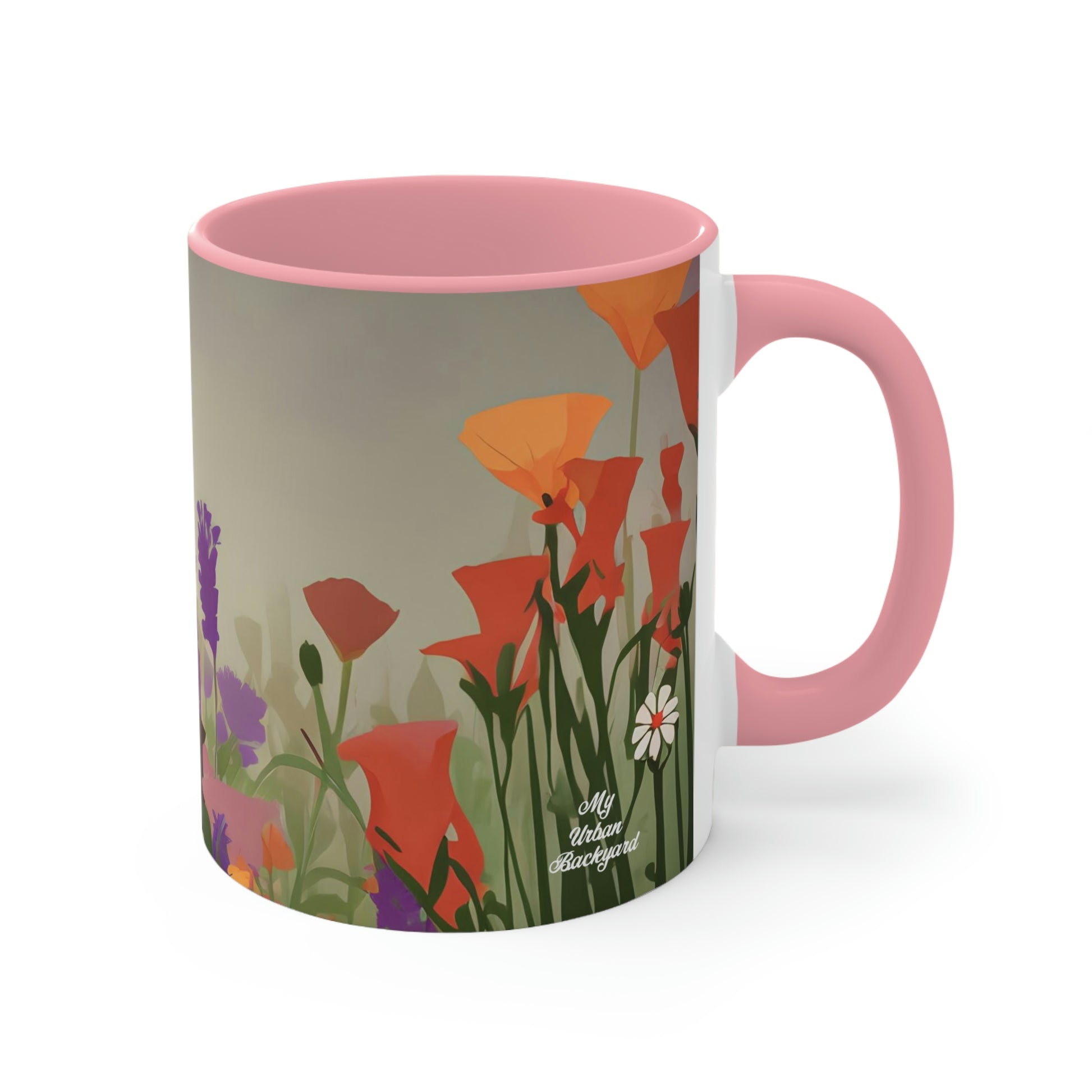 Cat with Wildflowers, Ceramic Mug - Perfect for Coffee, Tea, and More!