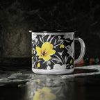 Yellow Flowers, Enamel Camping Mug