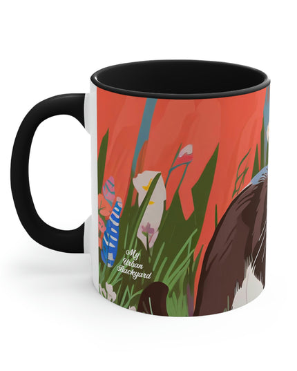 Cat with Wildflowers, Ceramic Mug - Perfect for Coffee, Tea, and More!