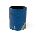 Hummingbirds on Classic Blue, Ceramic Coffee Mug