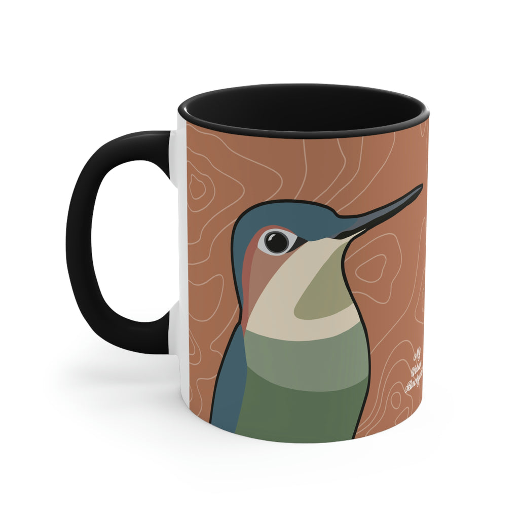 Hummingbirds on Terra Cotta, Ceramic Mug - Perfect for Coffee, Tea, and More!