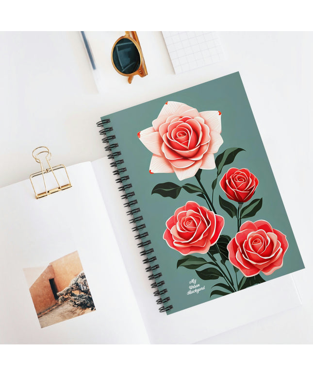 Roses, Spiral Notebook Journal - Write in Style