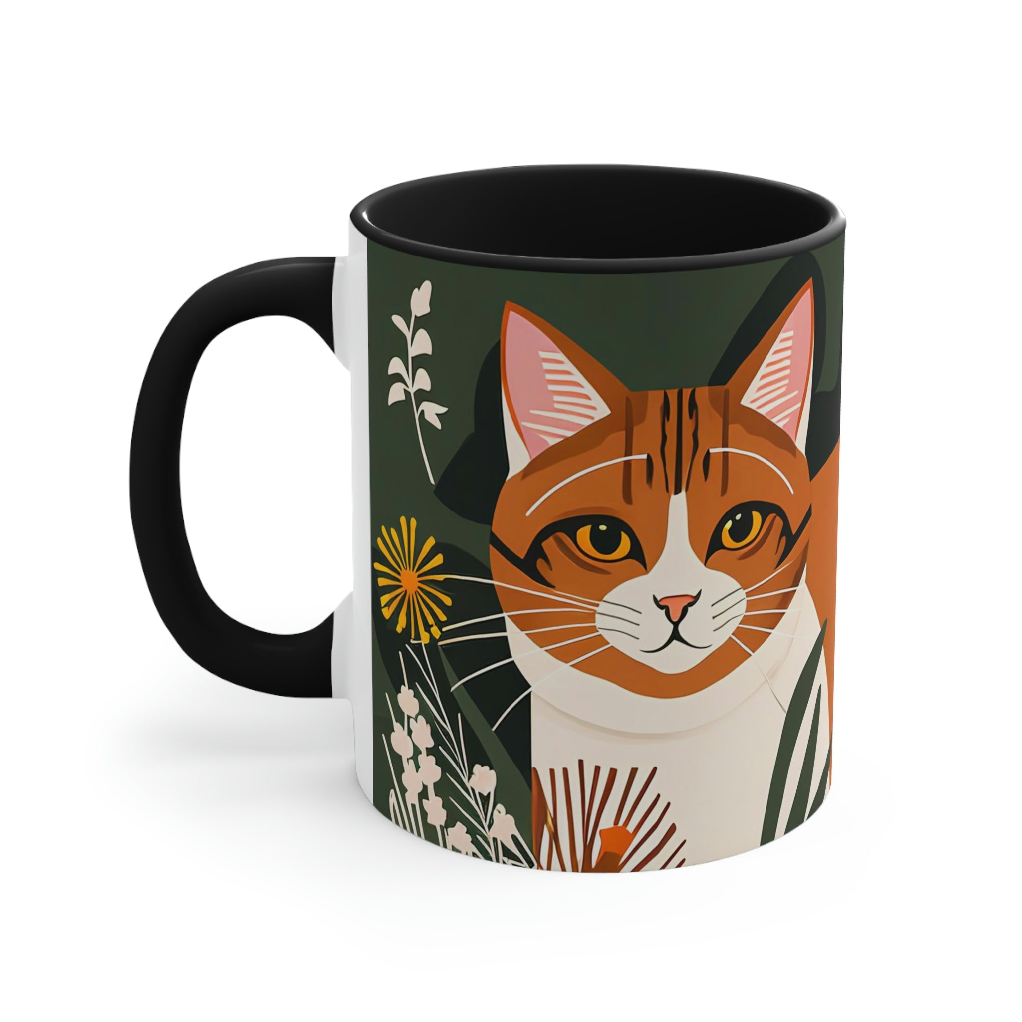 Two Orange and White Cats, Ceramic Coffee Mug
