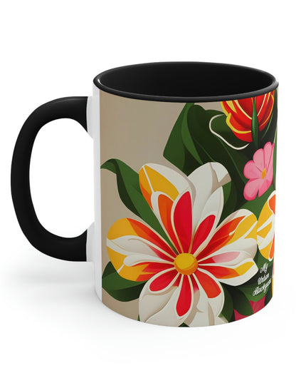 Vibrant Bouquet of Wildflowers, Ceramic Mug - Perfect for Coffee, Tea, and More!
