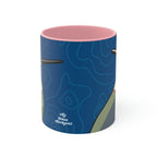 Hummingbirds on Classic Blue, Ceramic Coffee Mug